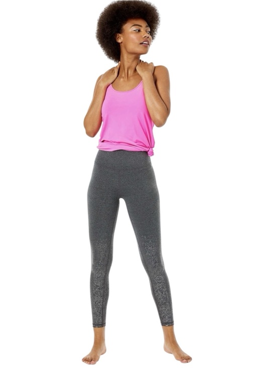 Lilly Pulitzer Pants - Lilly Pulitzer Luxletic Weekender High Rise Leggings Gray Metallic Print Size S